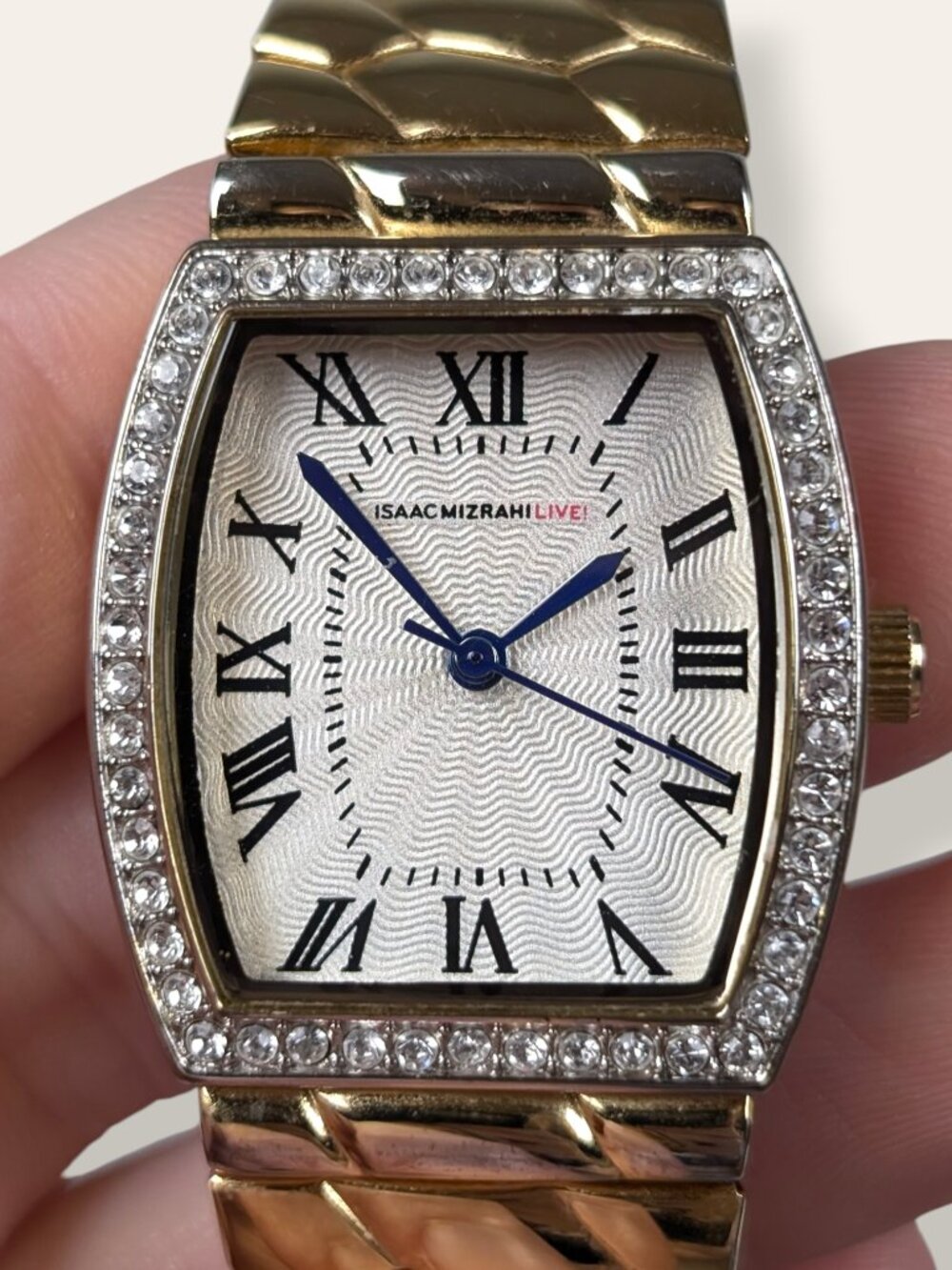 Isaac Mizrahi Gold Tone Rhinestone Watch